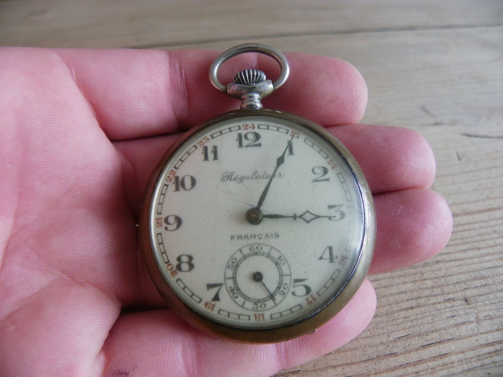 Montre Gousset Ancienne Regulateur De Fer Montre RÃ©gulateur