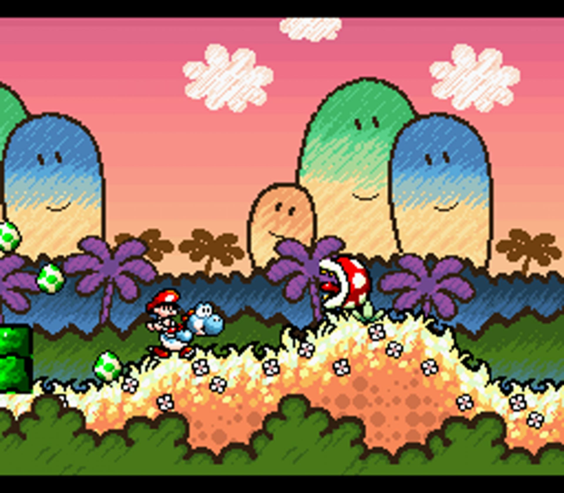 Yoshi s world. Марио Yoshi's Island. Yoshi super Mario World 2. Yoshi's Island 1994. Super Mario World 2 Snes.