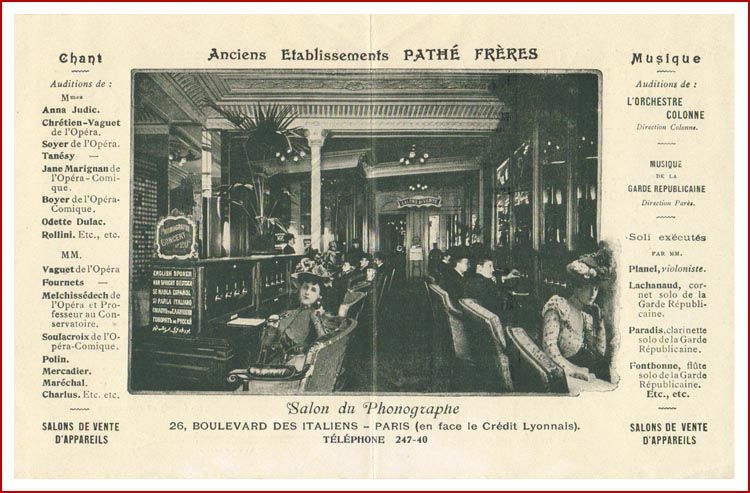 Salon du Phonographie Pathé Paris 1900