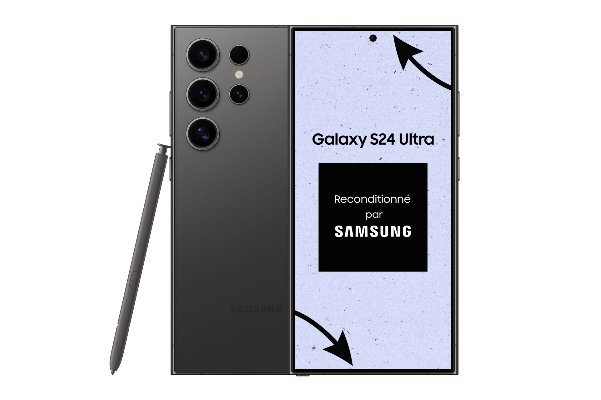 Galaxy S24 Ultra 5G - 256Go - Noir Titane - Reconditionné Premium par SAMSUNG
